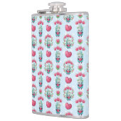 Flasques Beau Floral Mason Jar Hearts Motif (Gauche)