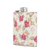 Flasques Beau motif de pivoine de couleur sur le vert (Gauche)