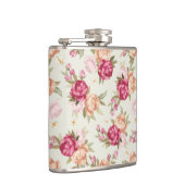 Flasques Beau motif de pivoine de couleur sur le vert (Droite)