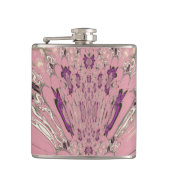 Flasques Beau motif de teinte violet rose bébé monogramme (Devant)