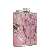 Flasques Beau motif de teinte violet rose bébé monogramme (Droite)