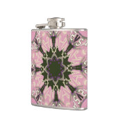 Flasques Beau motif de teinte violet rose bébé monogramme (Gauche)