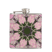 Flasques Beau motif de teinte violet rose bébé monogramme (Devant)