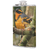 Flasques Beau oiseau-chanteur à gorge variée dans l'arbre (Gauche)