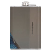 Flasques Beau oiseau chevalier en hirondelle d'arbre sur fi (Dos)