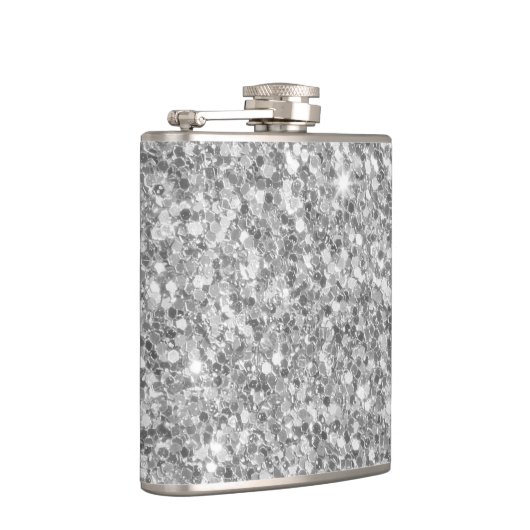 Flasques Beau Parties scintillant argenté brillant Motif (Droite)