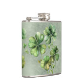 Flasques Beau Shamrock d'aquarelle verte (Droite)