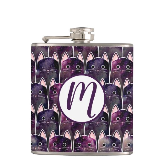 Flasques Beaucoup de Motif de chats galaxy (Devant)