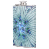 Flasques Beauté florale Abstraite moderne Blue Pastel Flowe (Gauche)