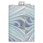 Flasques Beauté florale Abstraite moderne Blue Pastel Flowe (Dos)