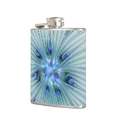 Flasques Beauté florale Abstraite moderne Blue Pastel Flowe (Gauche)