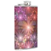 Flasques Bed Of Flowers Colorful Shiny Abstract Fractal Art (Droite)