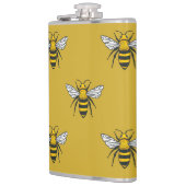 Flasques Bee Haven : Motif jaune Vintage (Gauche)
