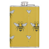 Flasques Bee Haven : Motif jaune Vintage (Dos)