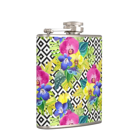 Flasques Bégonia et palmettes d'orchidée (Droite)