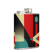 Flasques Beige rouge turquoise noir géométrique bariolé du (Droite)