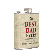 Flasques Beige rustique Meilleur papa Jamais Père`s Day (Droite)