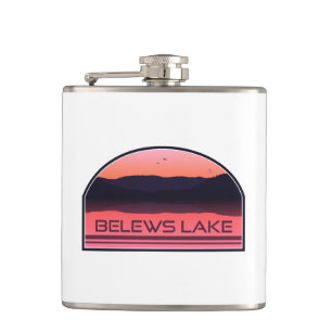 Flasques Belews Lake Caroline du Nord Red Sunrise