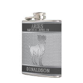 Flasques Béliers en noir et argent (Gauche)