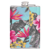 Flasques Belle aquarelle tropicale à peinture florale (Dos)
