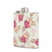 Flasques Belle couleur motif pivoine sur vert (Gauche)