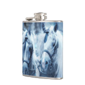 Flasques Belle équipe Cheval Hiver Conduite photo (Gauche)