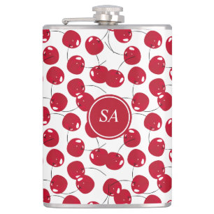 Flasques Belle fiole de Motif de cerise rouge fraîche perso