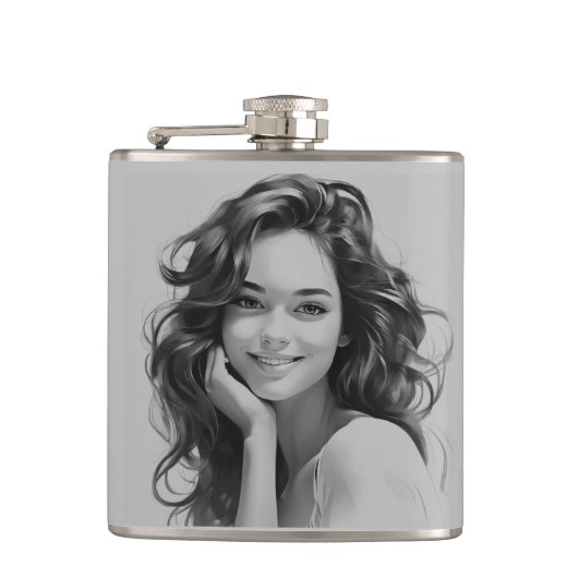 Flasques Belle fiole enveloppée de vinyle (Devant)