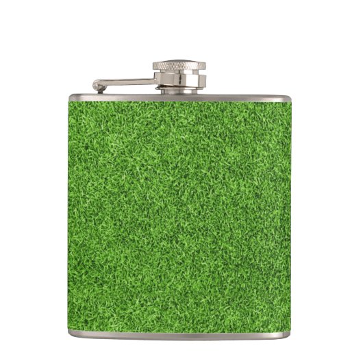 Flasques Belle texture d'herbe verte de terrain de golf (Devant)