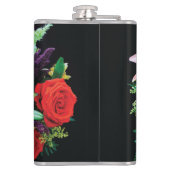Flasques Belles Fleurs Jeter Oreiller (Dos)