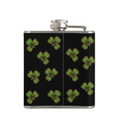 Flasques Bénédiction irlandaise et trèfles noir et vert (Dos)