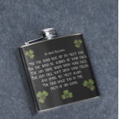 Flasques Bénédiction irlandaise et trèfles noir et vert