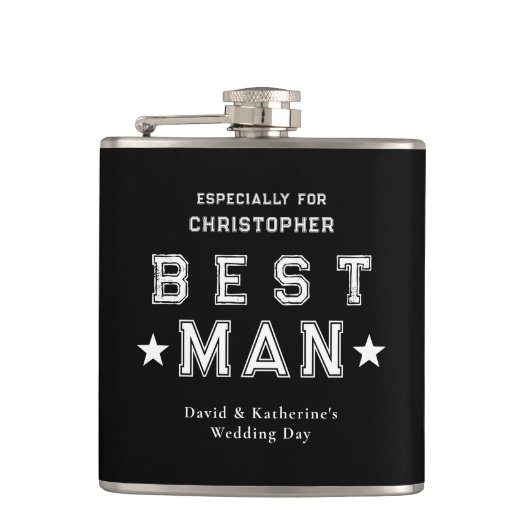 Flasques Best Man Appreciation Gift Black (Devant)