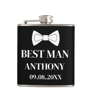 Flasques Best Man Black Elegant Cadeaux modernes Mariage