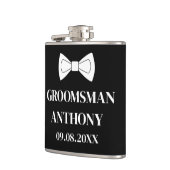 Flasques Best Man Black Elegant Simple Cadeaux Mariage (Gauche)