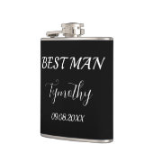 Flasques Best Man Black Elegant Simple Cadeaux Mariage (Gauche)