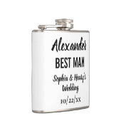 Flasques Best Man Cadeau Moderne Typographie Script Mariage (Droite)