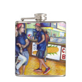 Flasques Bière chaude, hommes froids et moi, je suis chaud (Devant)