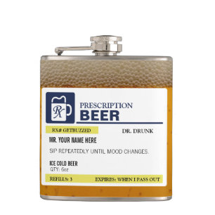 Flasques Bière drôle de prescription