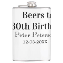 Bière pour 30e anniversaire nom date homme élégant