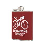 Flasques Bikepacking Est En Cours D'Exécution Pour Les Ups  (Gauche)