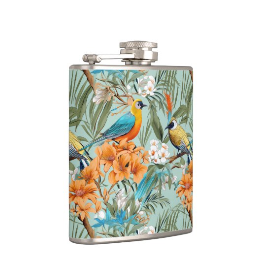 Flasques Birds Chinoiserie Mint Orange (Droite)