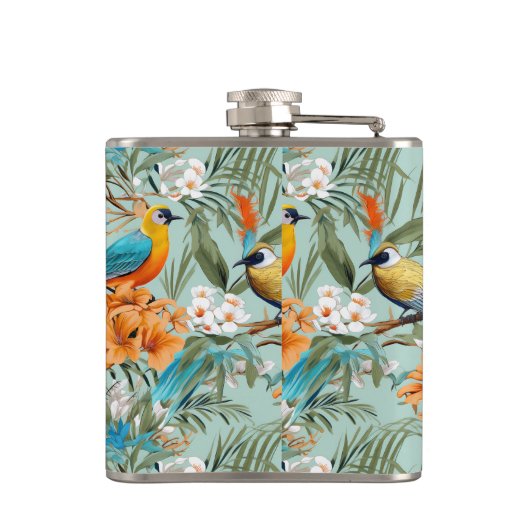 Flasques Birds Chinoiserie Mint Orange (Dos)
