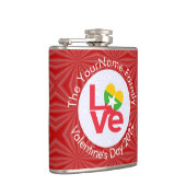 Flasques Birmanie Myanmar Red LOVE Drapeau Personnalisé (Droite)