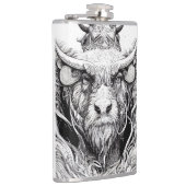 Flasques Bison Buffalo Animal Wild Nature Ligne d'illustrat (Droite)
