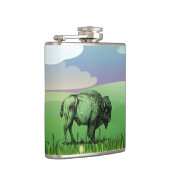 Flasques Bison de buffle américain dans un champ vert (Droite)