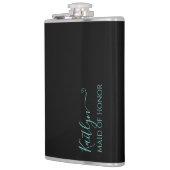 Flasques Black and Mint Moderne Maid of Honor Cadeau (Gauche)