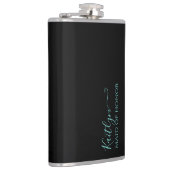 Flasques Black and Mint Moderne Maid of Honor Cadeau (Droite)