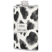 Flasques Black and White Cow Print Pattern (Gauche)