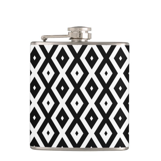 Flasques Black and white diamond pattern (Devant)